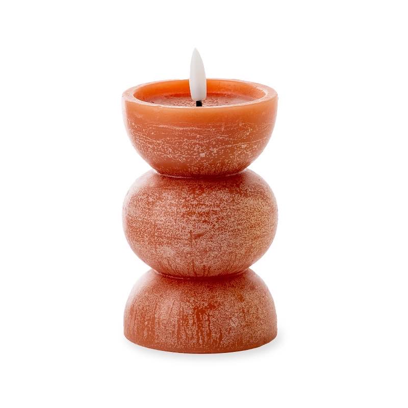 LED Mid-Mod Candles, Tall - Terracotta